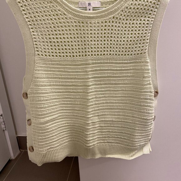 NWOT Banana Republic Janie Cotton Sweater Tank - Size M - Frosted Celery Green - Picture 3 of 4